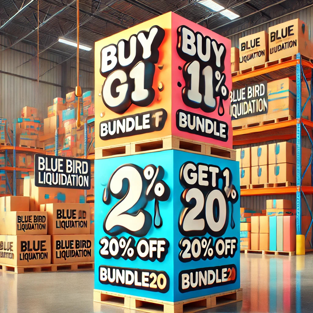 Maximize Your Savings: Buy 1 Box, Get 1 for 20% Off at Blue Bird Liquidation!